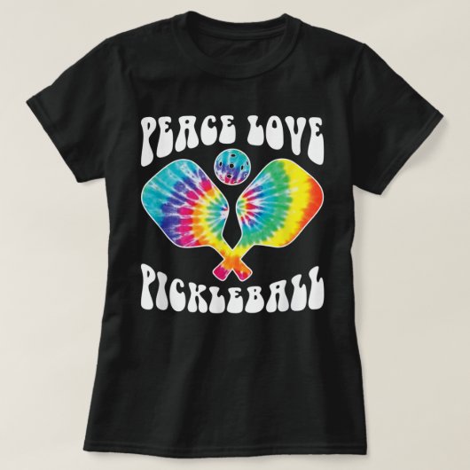 Funny Peace Love Pickleball  Design 343 T-shirt (Design voorkant)
