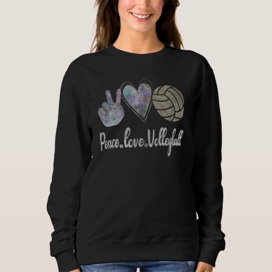 Funny Peace Love Volleyball Cute Design For Women  Trui (Voorkant)