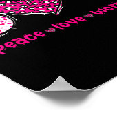 Funny Peace Love Workout Gym Lifting Gymer Valenti Poster (Hoek)