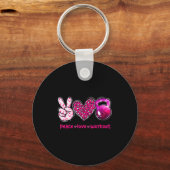 Funny Peace Love Workout Gym Lifting Gymer Valenti Sleutelhanger (Voorkant)