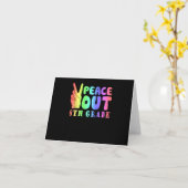 Funny Peace Out 8th Grade Kaart (Gele Bloem)