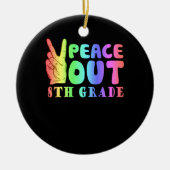 Funny Peace Out 8th Grade Keramisch Ornament (Voorkant)