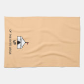 Funny Peach and White Circus Tent Quote Theedoek (Horizontaal)