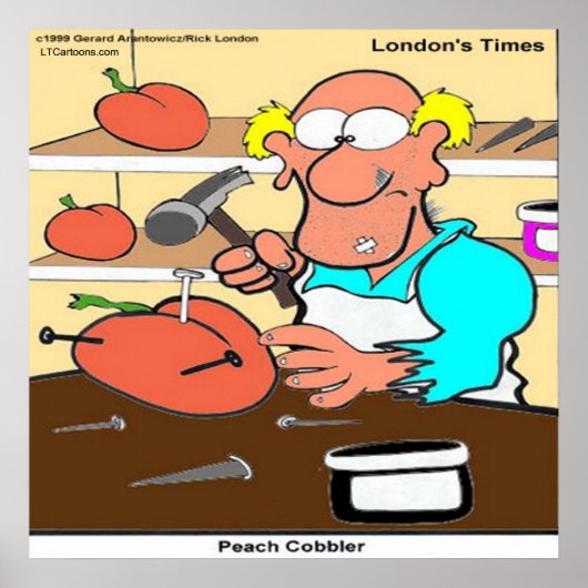 Funny Peach Cobbler Rick Poster Londen (Voorkant)