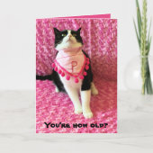 Funny Peaches de Tuxedo Kat Verjaardag Kaart (Voorkant)