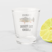 Funny Peacock Bass Vist Quote Name Legend Shot Glas (Achterkant)