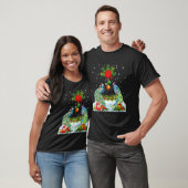 Funny Peacock-kerstboom T-shirt (Unisex)