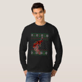 Funny Peacock Ugly Sweater KerstAnimals Light T-shirt (Voorkant volledig)