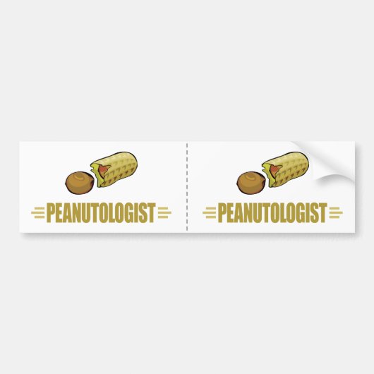 Funny Peanut Bumpersticker (Voorkant)