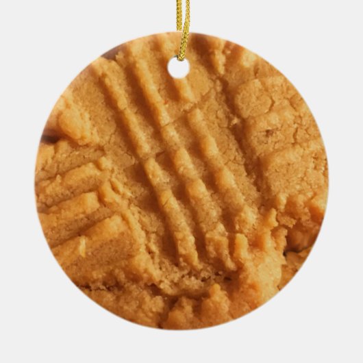 Funny Peanut Butter Cookie Pun Kerstmis Keramisch Ornament (Voorkant)