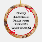 Funny Peanut Butter Cookie Pun Kerstmis Keramisch Ornament (Achterkant)