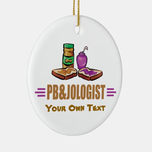 Funny Peanut Butter en Jelly Keramisch Ornament (Rechts)