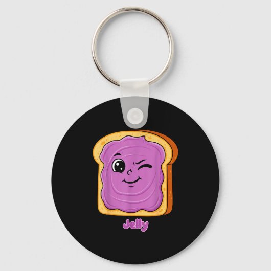 Funny Peanut Butter-jelly Friends Cute Food Matchi Sleutelhanger (Voorkant)