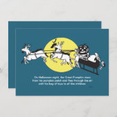 Funny Peanuts pumpkin Halloween party uitnodiginge Kaart (Voorkant / Achterkant)