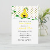 Funny Pear Baby shower Uitnodiging (Staand voorkant)