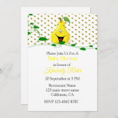 Funny Pear Baby shower Uitnodiging (Voorkant / Achterkant)