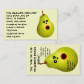 Funny Pear Grower Adverteren Visitekaartje (Voorkant / Achterkant)