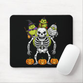 Funny Pear Skeleton Mummy Witch Halloween Kids Men Muismat (Met muis)