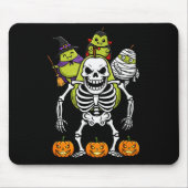 Funny Pear Skeleton Mummy Witch Halloween Kids Men Muismat (Voorkant)