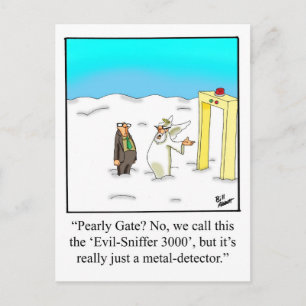 Funny Pearly Gates Humor Briefkaart