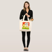 Funny Pears Cartoon Art Humoureuze fruitcadeaus Grote Tote Bag (Voorkant (model))