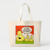 Funny Pears Cartoon Art Humoureuze fruitcadeaus Grote Tote Bag (Voorkant)