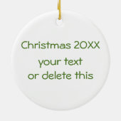 Funny Peas-kerstsiererwten op Aarde Aangepast Keramisch Ornament (Achterkant)