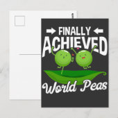 Funny Peas Pun World Peace Veggie Humor Briefkaart (Voorkant / Achterkant)