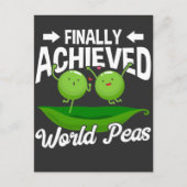 Funny Peas Pun World Peace Veggie Humor Briefkaart (Voorkant)