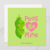Funny Peas Valentijnsdag Romantic Kaart (Voorkant / Achterkant)