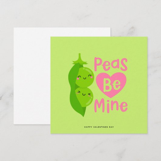Funny Peas Valentijnsdag Romantic Kaart (Voorkant / Achterkant)