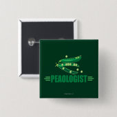 Funny Peas Vierkante Button 5,1 Cm (Voorkant /achterkant)