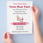 Funny Pedicure Manicure Salon Adverteren Flyer (Hand)