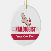 Funny Pedicure Nail Poolse salontechnicus Keramisch Ornament (Rechts)