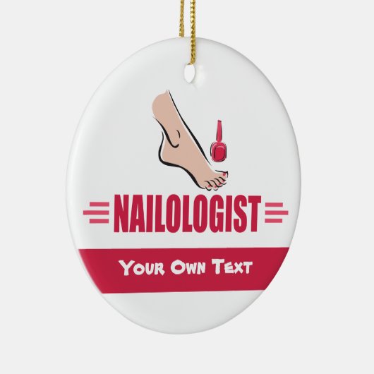 Funny Pedicure Nail Poolse salontechnicus Keramisch Ornament (Rechts)