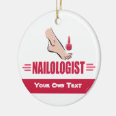 Funny Pedicure Nail Poolse salontechnicus Keramisch Ornament (Links)