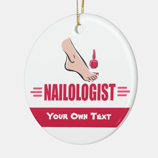 Funny Pedicure Nail Poolse salontechnicus Keramisch Ornament (Links)