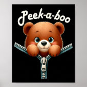 Funny - Peek-a-boo - Bear  Poster (Voorkant)