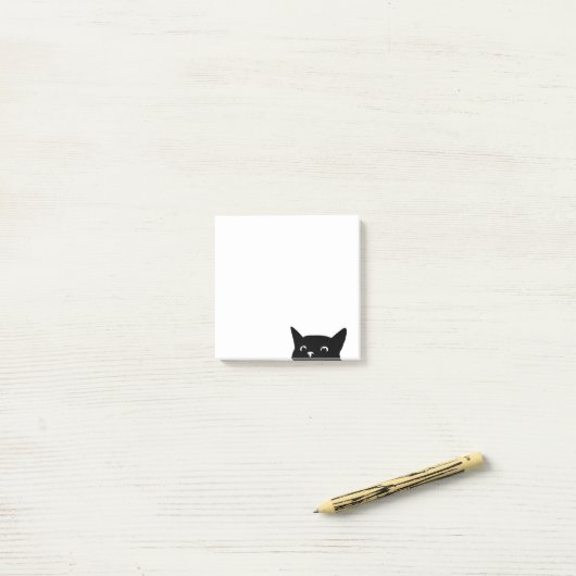Funny Peeking Cat Post-it® Notes (Op bureau)