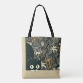Funny Peeking Cat stijl Art Nouveau Tote Bag (Achterkant)