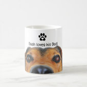  Funny Peeking Dog Photo & Personalized Name  Koffiemok (Center)