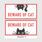 Funny Peeking Pas op voor kattenborden Vinyl Stick Sticker (Vel)