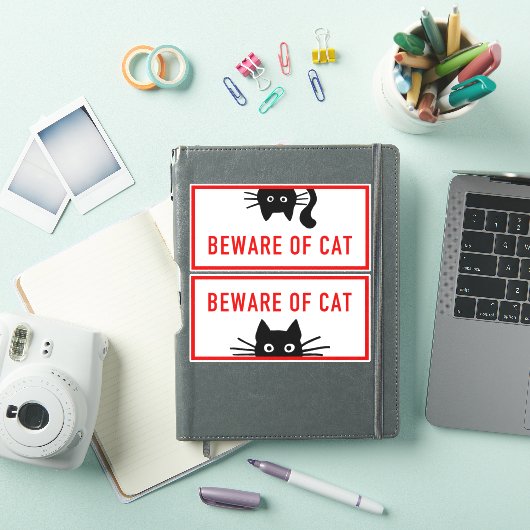 Funny Peeking Pas op voor kattenborden Vinyl Stick Sticker (iPad Cover)