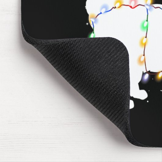 Funny Pekingese Dog Tree Christmas Lights Xmas Paj Muismat (Hoek)