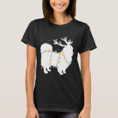 Funny Pekingese Dog Tree Christmas Lights Xmas Paj T-shirt (Voorkant)