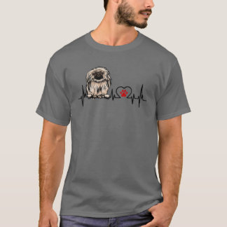 Funny Pekingese Heartbeat Hondenliefhebber T-shirt