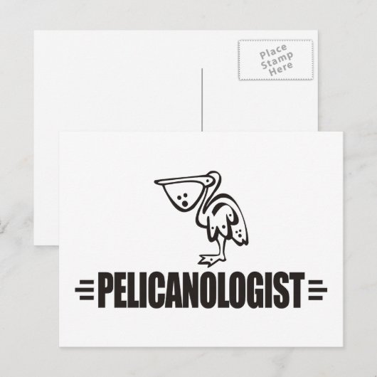 Funny Pelican Briefkaart (Voorkant / Achterkant)
