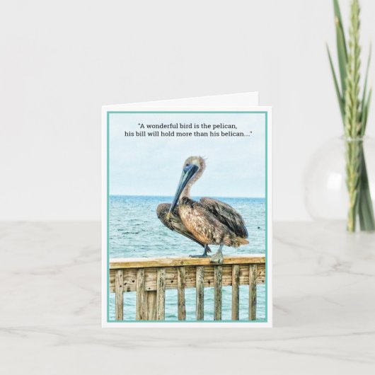 Funny Pelican NoteCard Kaart (Voorkant)