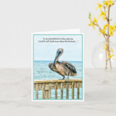 Funny Pelican NoteCard Kaart (Gele Bloem)