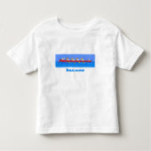 Funny pelican rowing team cartoon illustratie kinder shirts (Voorkant)